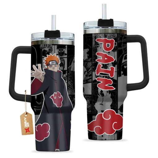 akatsuki pain naruto anime custom stanley quencher 40oz stainless steel tumbler with handle q8zro