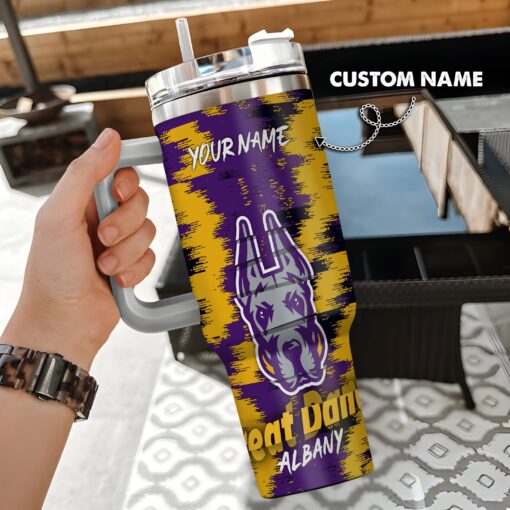 albany great danes ncaa custom stanley quencher 40oz stainless steel tumbler with handle 9chiq