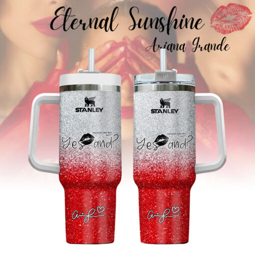 ariana grande eternal sunshine glitter music custom stanley quencher 40oz stainless steel woeq0