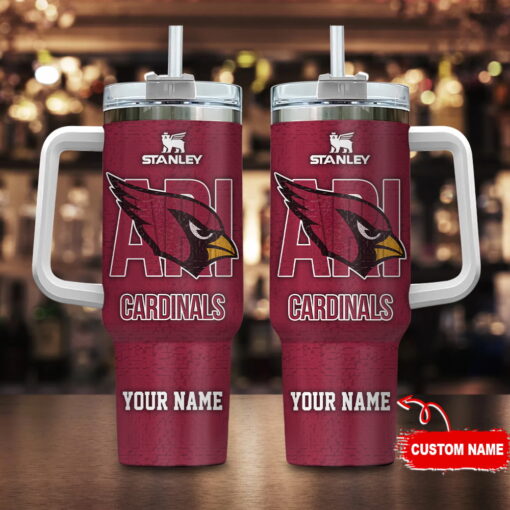 arizona cardinals nfl 3d logo custom stanley quencher 40oz stainless steel tumbler with handle e2a4c