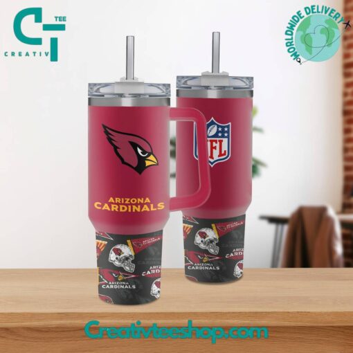 arizona cardinals nfl custom stanley quencher 40oz stainless steel tumbler with handle 4dery