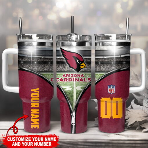 arizona cardinals nfl custom stanley quencher 40oz stainless steel tumbler with handle bejot