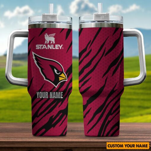 arizona cardinals nfl custom stanley quencher 40oz stainless steel tumbler with handle q8ly5