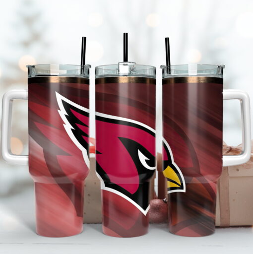 arizona cardinals nfl custom stanley quencher 40oz stainless steel tumbler with handle qpfge