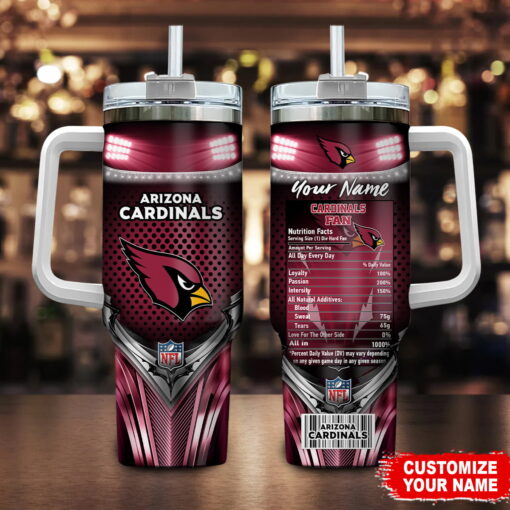 arizona cardinals nfl nutrition facts custom stanley quencher 40oz stainless steel tumbler with handle ra3aj