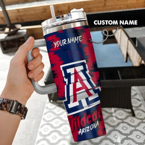 arizona wildcats ncaa custom stanley quencher 40oz stainless steel tumbler with handle 0zqb9