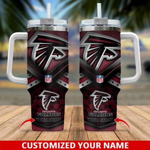 atlanta falcons nfl custom stanley quencher 40oz stainless steel tumbler with handle gklcd