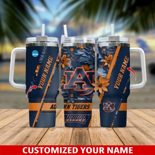 auburn tigers ncaa custom stanley quencher 40oz stainless steel tumbler with handle