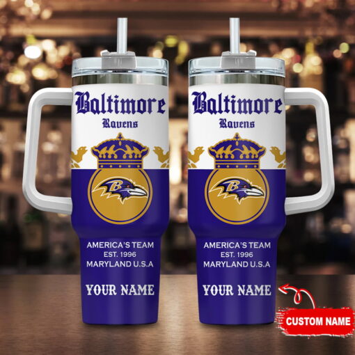 baltimore ravens nfl corona extra custom stanley quencher 40oz stainless steel tumbler with handle r4e1c