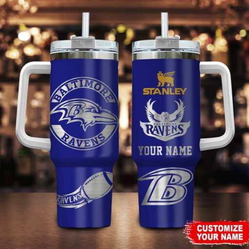 baltimore ravens nfl custom stanley quencher 40oz stainless steel tumbler with handle 0ptpq