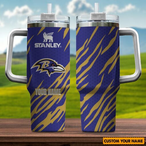 baltimore ravens nfl custom stanley quencher 40oz stainless steel tumbler with handle ojc4a