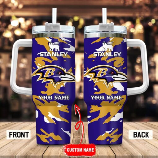 baltimore ravens nfl custom stanley quencher 40oz stainless steel tumbler with handle pir59