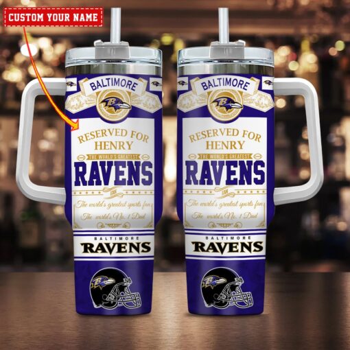 baltimore ravens nfl fathers day custom stanley quencher 40oz stainless steel f5mrz