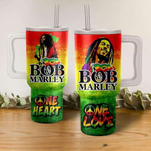 bob marley music custom stanley quencher 40oz stainless steel tumbler with handle whpia