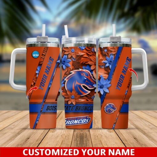 boise state broncos ncaa custom stanley quencher 40oz stainless steel tumbler with handle bs1bc