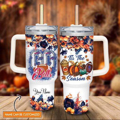 buffalo bills nfl custom stanley quencher 40oz stainless steel tumbler with handle rwkpa