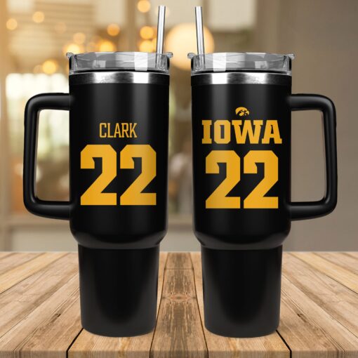 caitlin clark iowa hawkeyes womens basketball ncaa custom stanley quencher 40oz stainless steel qjaay