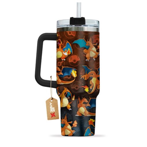 charizard pokemon anime custom stanley quencher 40oz stainless steel tumbler with handle 0plhv