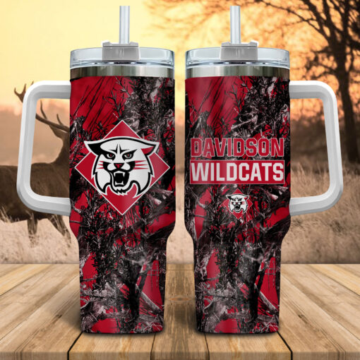 davidson wildcats ncaa hunting custom stanley quencher 40oz stainless steel tumbler with handle ruqp9