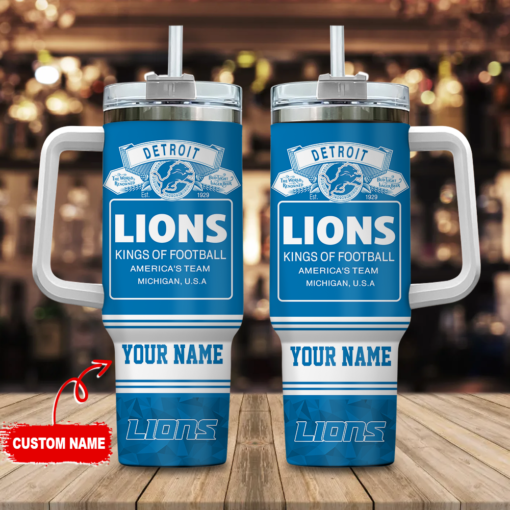 detroit lions nfl bud light custom stanley quencher 40oz stainless steel tumbler with handle lpwpa