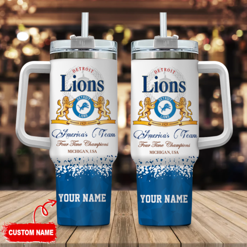 detroit lions nfl champions modelo custom stanley quencher 40oz stainless steel tumbler with handle nmu2g