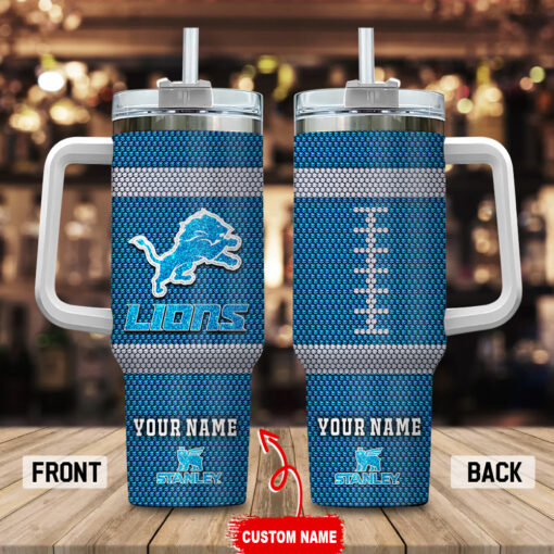 detroit lions nfl crystal custom stanley quencher 40oz stainless steel tumbler with handle 8kvkp