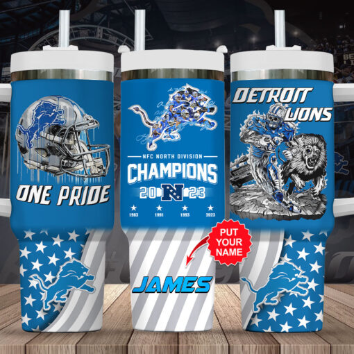 detroit lions nfl custom stanley quencher 40oz stainless steel tumbler with handle 3aulf