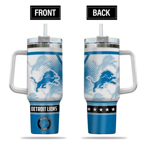 detroit lions nfl custom stanley quencher 40oz stainless steel tumbler with handle i3lsi