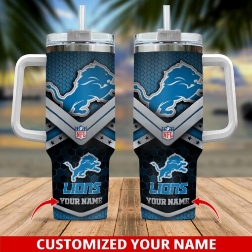 detroit lions nfl custom stanley quencher 40oz stainless steel tumbler with handle l6yrh