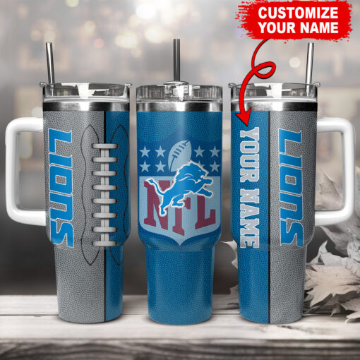 detroit lions nfl custom stanley quencher 40oz stainless steel tumbler with handle r7u6e