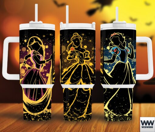 disney princesses cartoon custom stanley quencher 40oz stainless steel tumbler with handle 50hbi