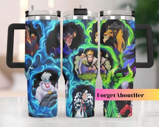 disney villains cartoon custom stanley quencher 40oz stainless steel tumbler with handle zbimv