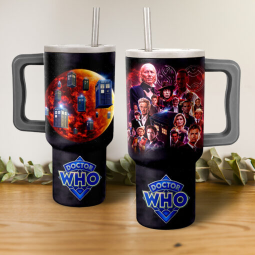 doctor who tv series custom stanley quencher 40oz stainless steel tumbler with handle n5m1n