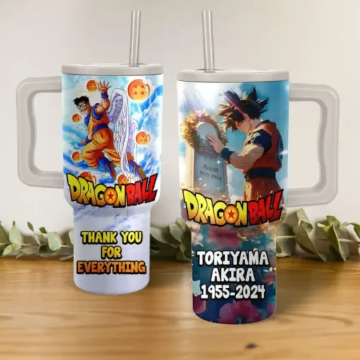 dragon ball toriyama akira tribute anime custom stanley quencher 40oz stainless steel tumbler with handle dmyya