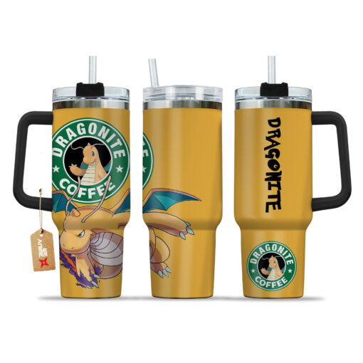 dragonite coffee pokemon anime custom stanley quencher 40oz stainless steel tumbler with handle frnvu