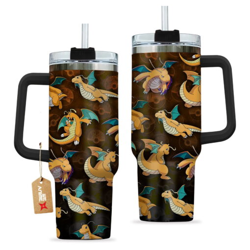 dragonite pokemon anime custom stanley quencher 40oz stainless steel tumbler with handle 6znk1