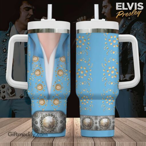 elvis presley iconic outfit music custom stanley quencher 40oz stainless steel q4ncp