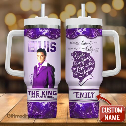 elvis presley the king of rock n roll music custom stanley quencher 40oz stainless steel dryww