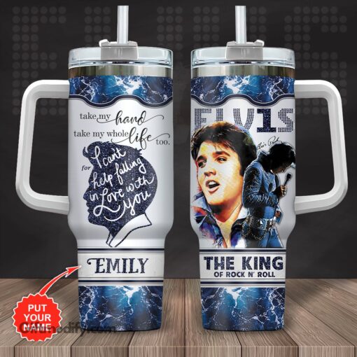 elvis presley the king of rock n roll music custom stanley quencher 40oz stainless steel pmfzn