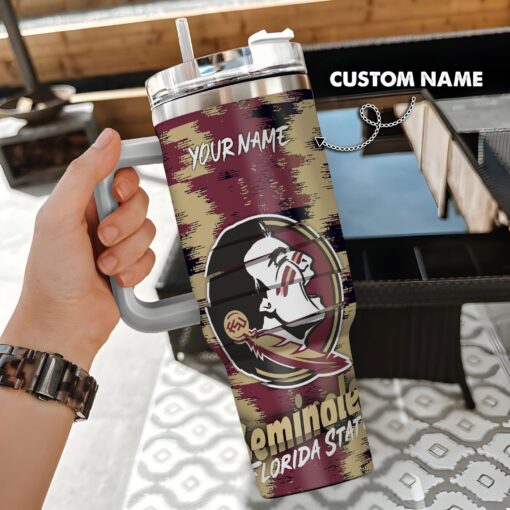 florida state seminoles ncaa custom stanley quencher 40oz stainless steel tumbler with handle ogztd