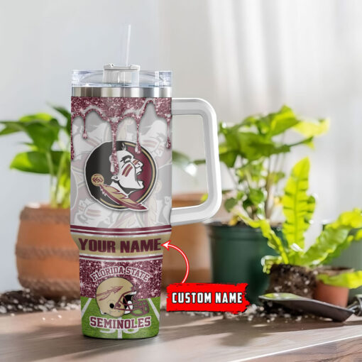 florida state seminoles ncaa glitter custom stanley quencher 40oz stainless steel tumbler with handle d2j0s