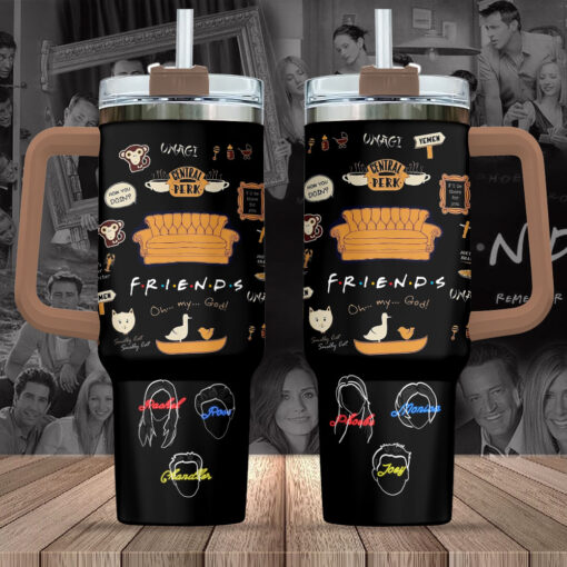 friends tv series custom stanley quencher 40oz stainless steel tumbler with handle ci4qb