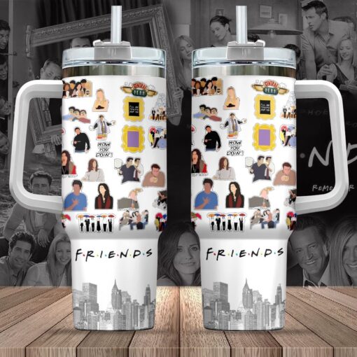 friends tv series custom stanley quencher 40oz stainless steel tumbler with handle f3f3a