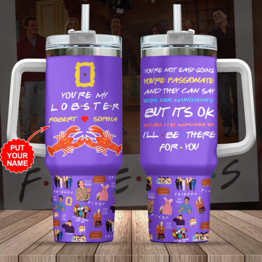 friends tv series custom stanley quencher 40oz stainless steel tumbler with handle iq80p