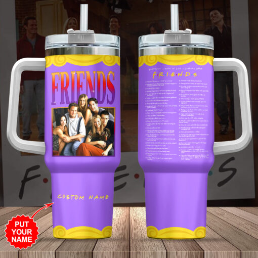 friends tv series custom stanley quencher 40oz stainless steel tumbler with handle vyw8w