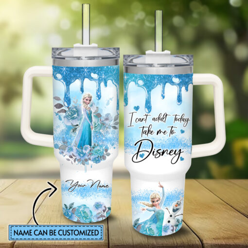 frozen disney princess cartoon custom stanley quencher 40oz stainless steel tumbler with handle 9gjsq