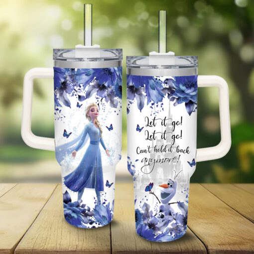 frozen disney princess cartoon custom stanley quencher 40oz stainless steel tumbler with handle mqrvb