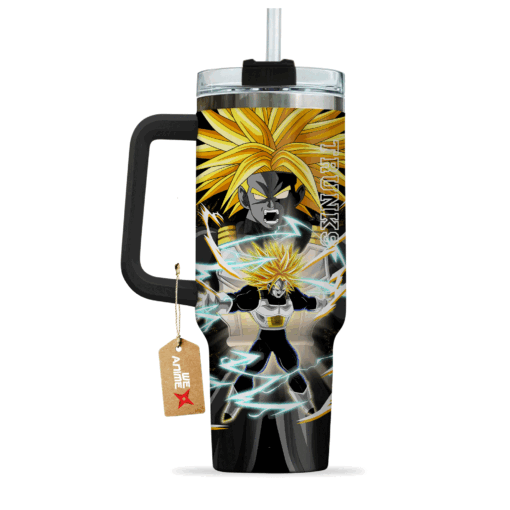 future trunks ultra super saiyan dragon ball anime custom stanley quencher 40oz stainless steel tumbler with handle ayssa