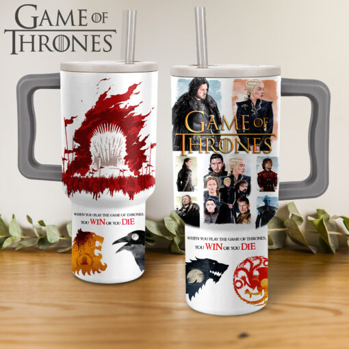 game of thrones tv series custom stanley quencher 40oz stainless steel tumbler with handle pfcnr