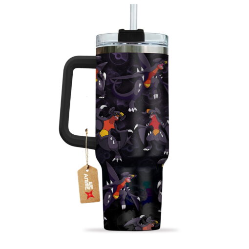 garchomp pokemon anime custom stanley quencher 40oz stainless steel tumbler with handle chd0m